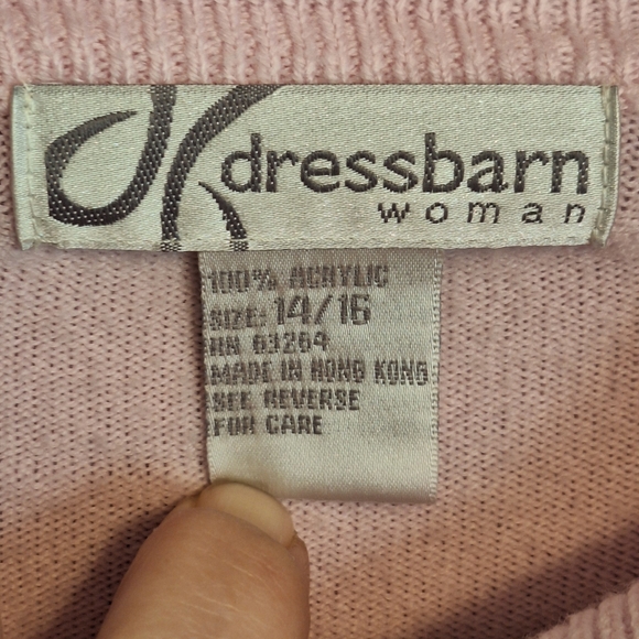 Dressbarn Soft Pink Cowl Neck Sweater - Picture 2 of 8
